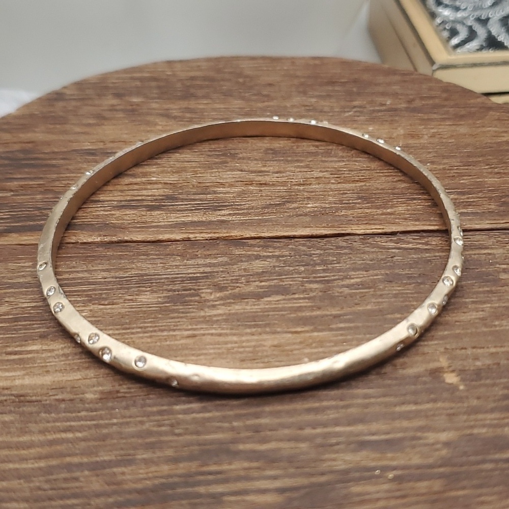 Gold filled crystal‎ encrusted bracelet  B1909